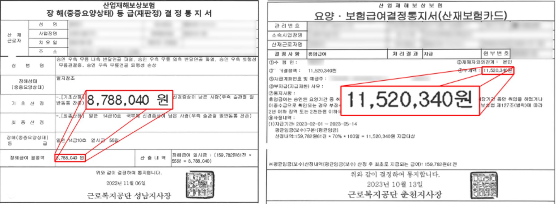 통지서